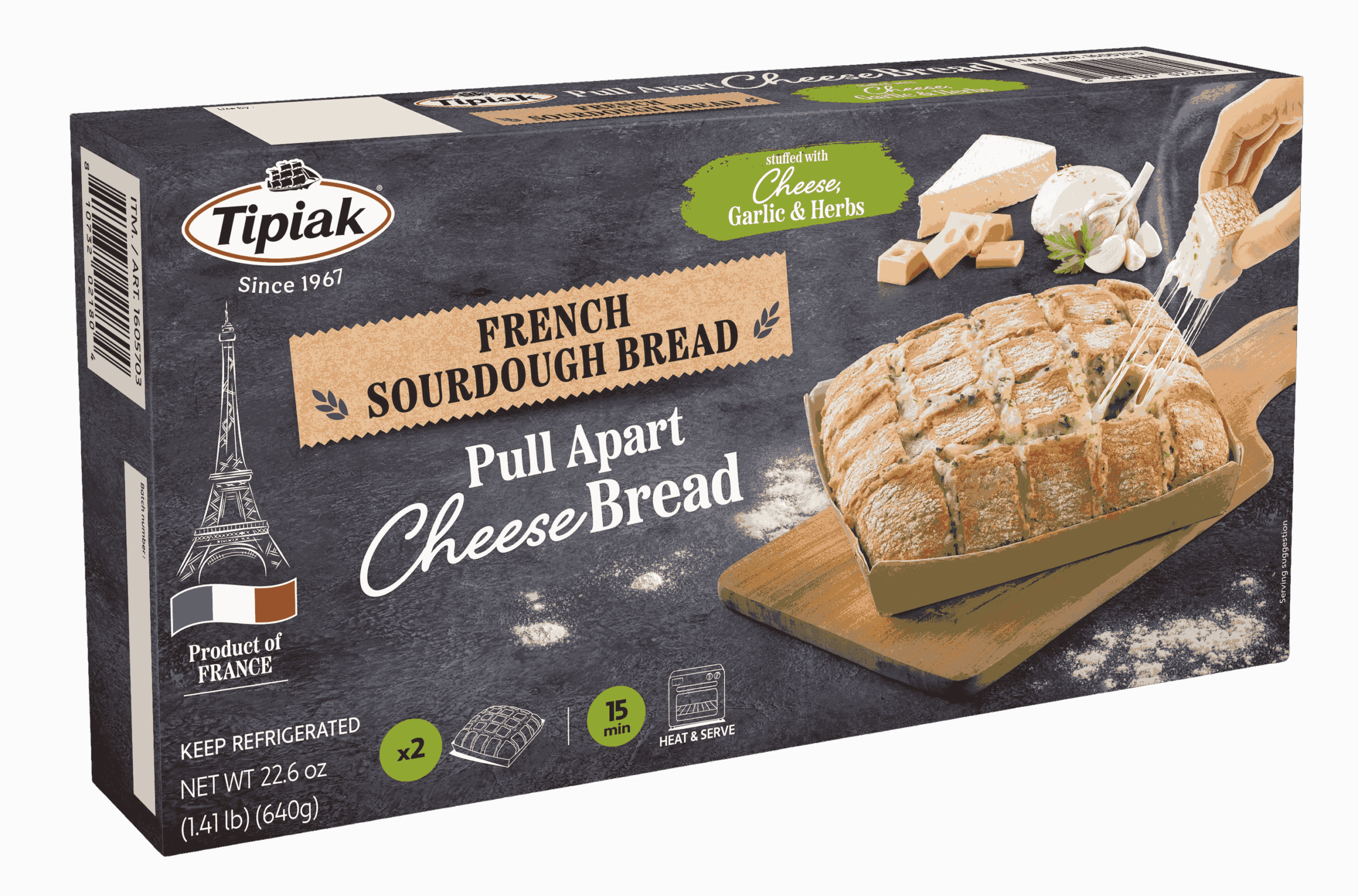 Pack Cheese bread Garlic & Herbs tipiak