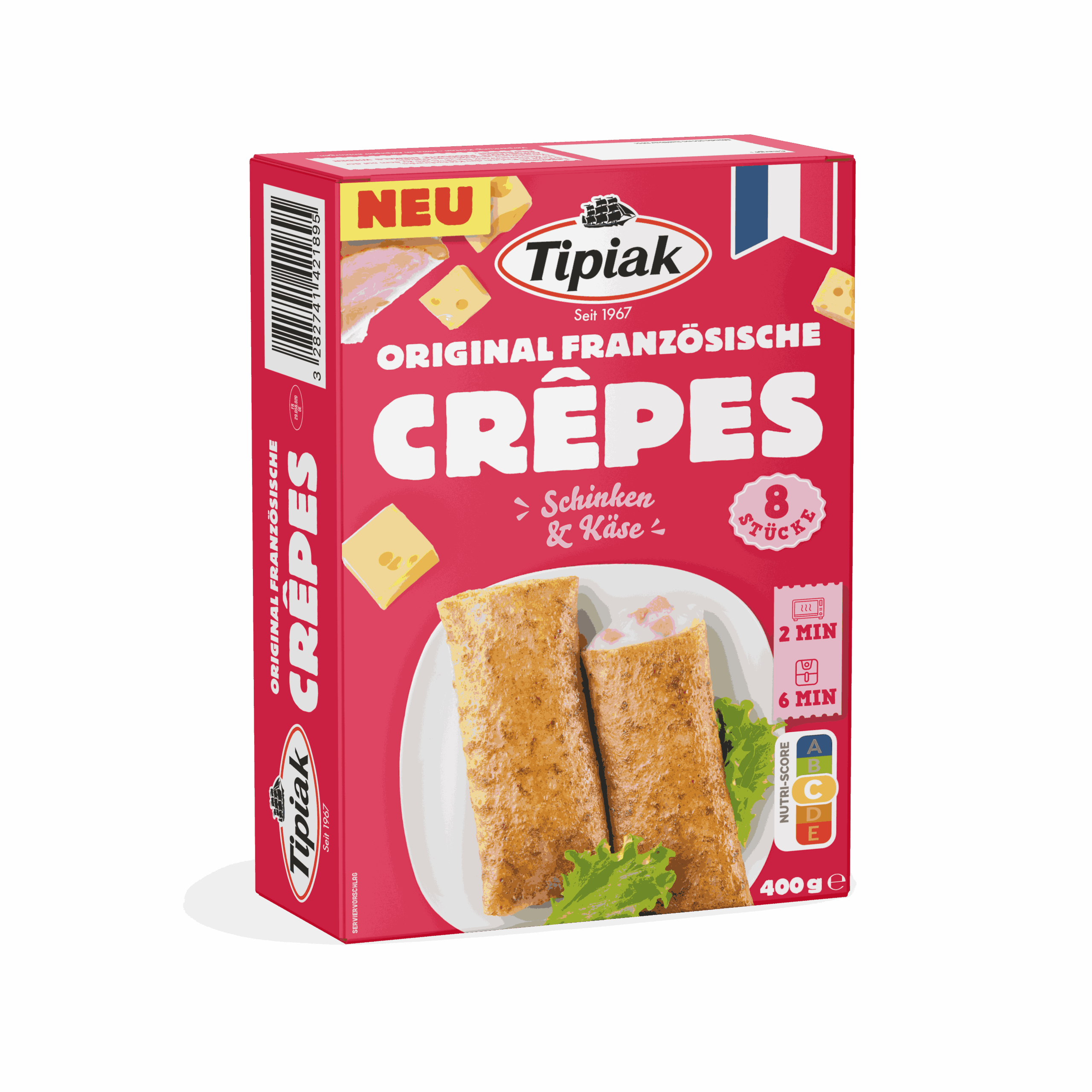 Pack authentic french crepes Ham & cheese